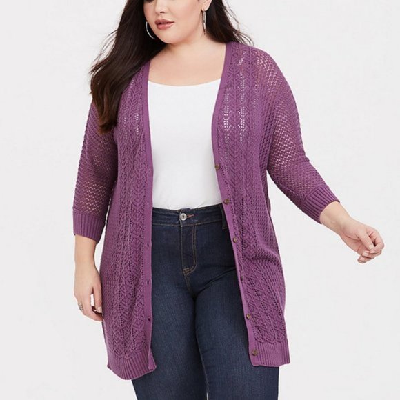 Torrid Purple Pointelle Boyfriend 